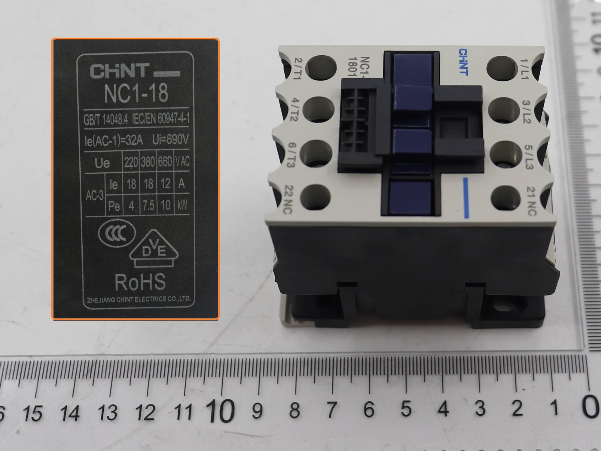 Контактор (магнитный пускатель) NC1-1801 / 11203502000004