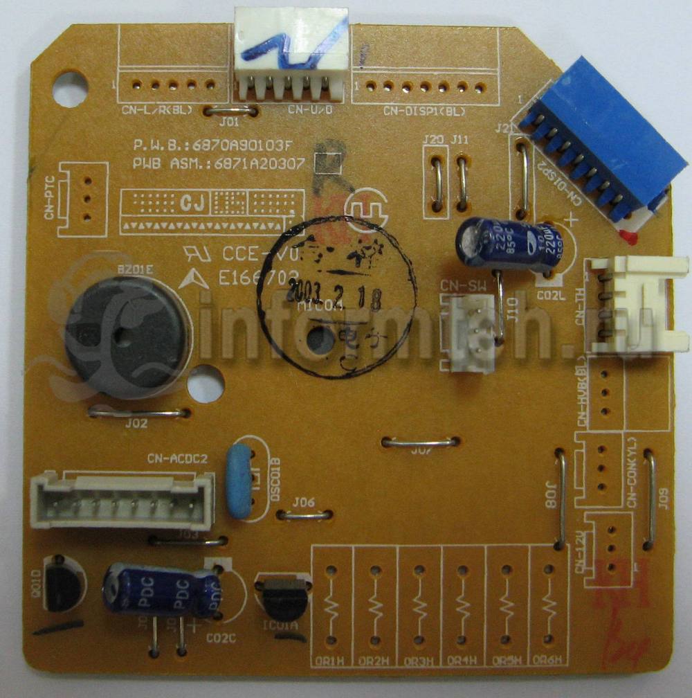 Плата управления внутр. Блока 6871A10121R