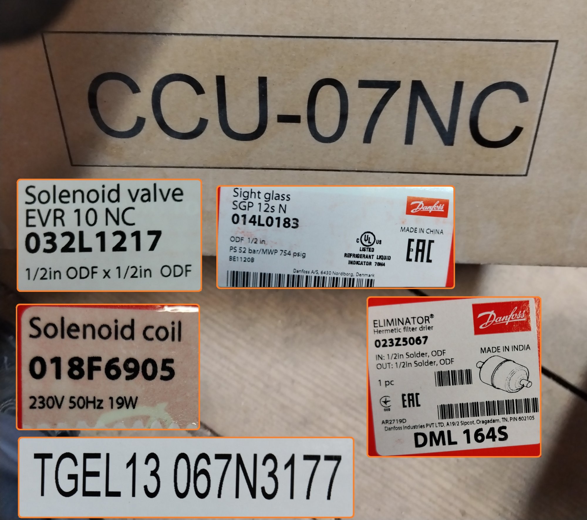 Комплект обвязки ККБ CCU-07NC (067N3177, 023Z5067, 018F6905, 014L0183, 032L1217)