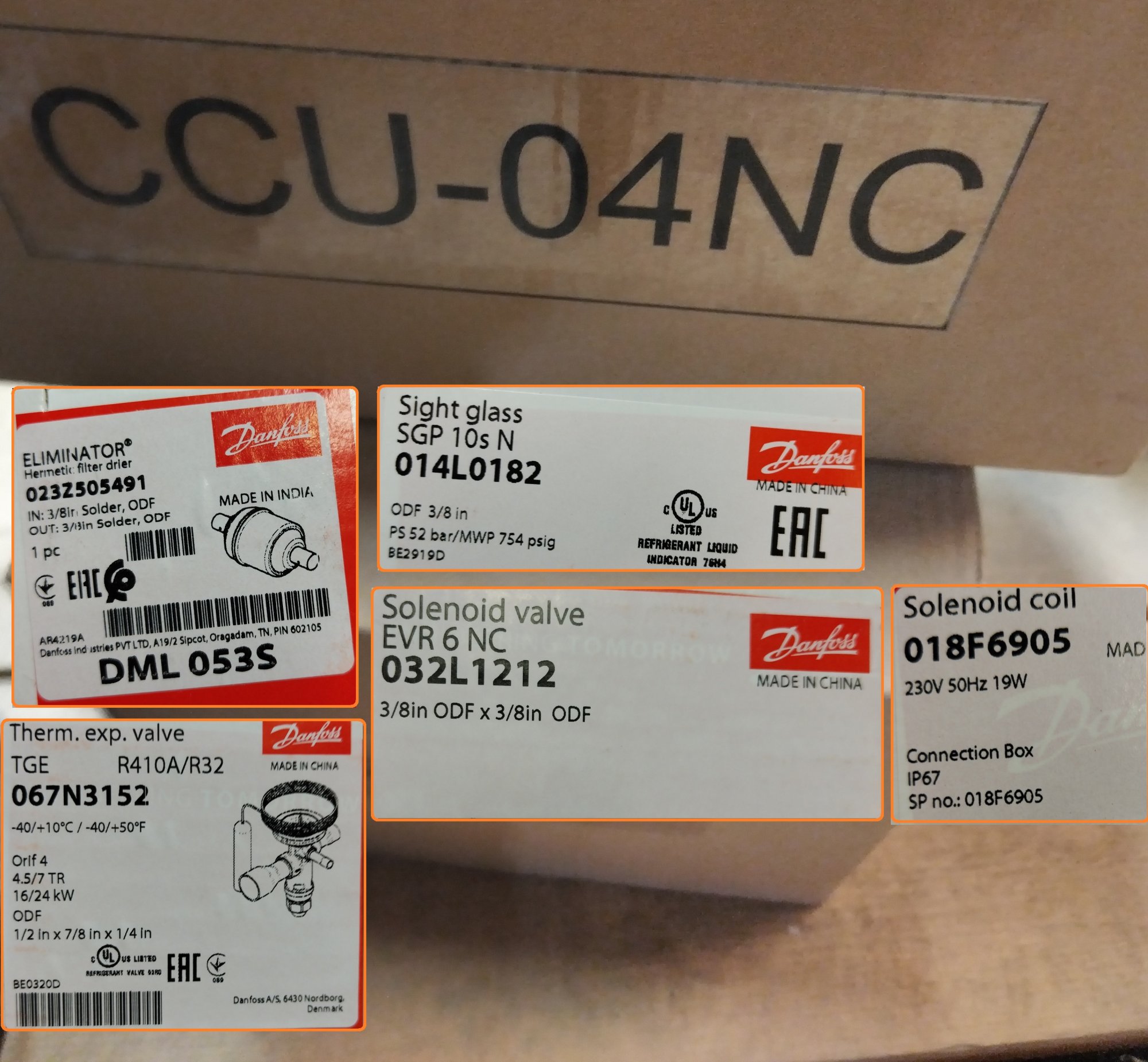 Комплект обвязки ККБ CCU-04NC (067N3152, 032L1212, 018F6905, 014L0182, 023Z505491)