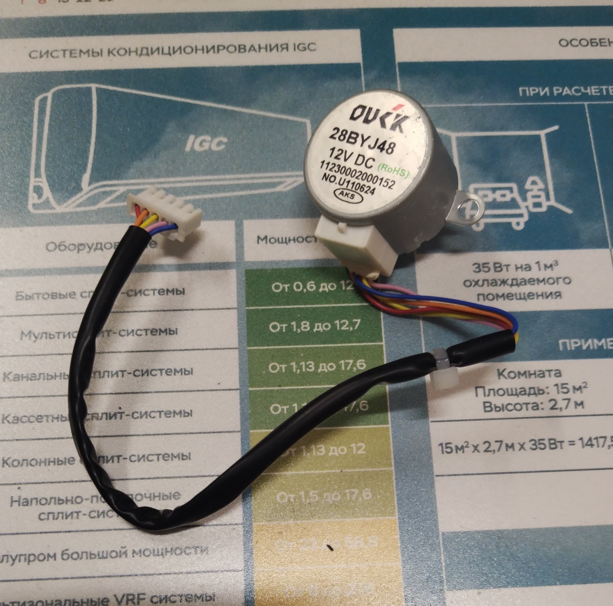 Мотор жалюзи 24BYJ48 DC12V/ 11230002000152